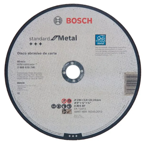 Disco Corte Metal 230x3mm - Bosch