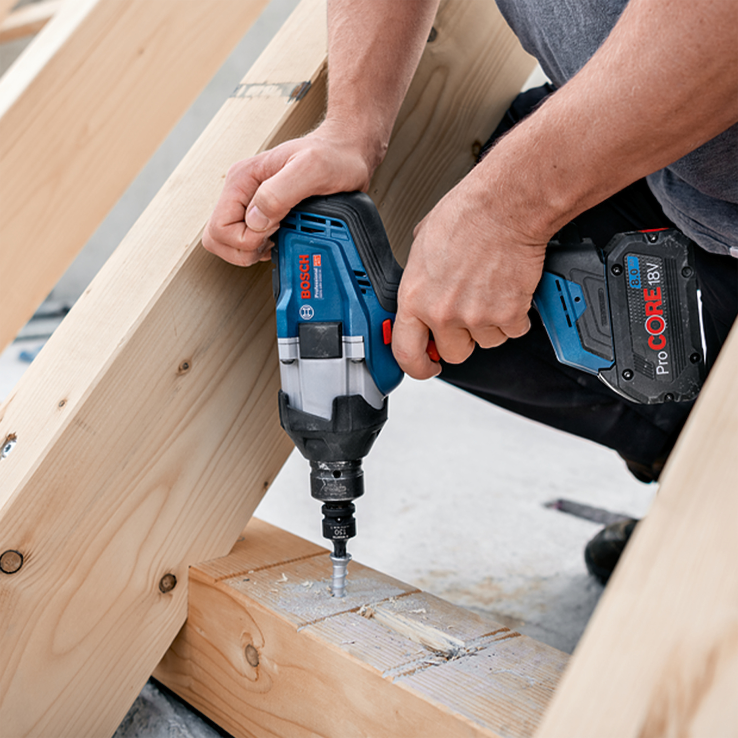 Llave de Impacto inalámbrica Bosch GDS 18V-1050 H, 18V SB