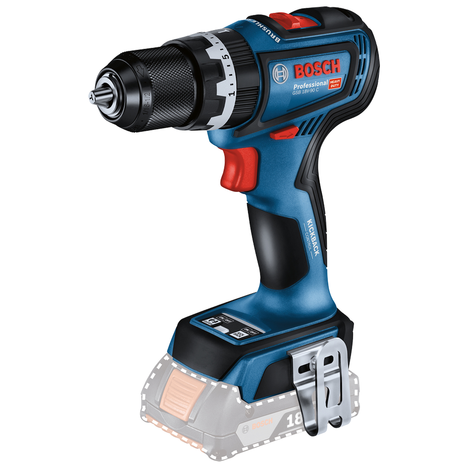Taladro percutor atornillador Bosch GSB 18V-90 C 18V Brushless
