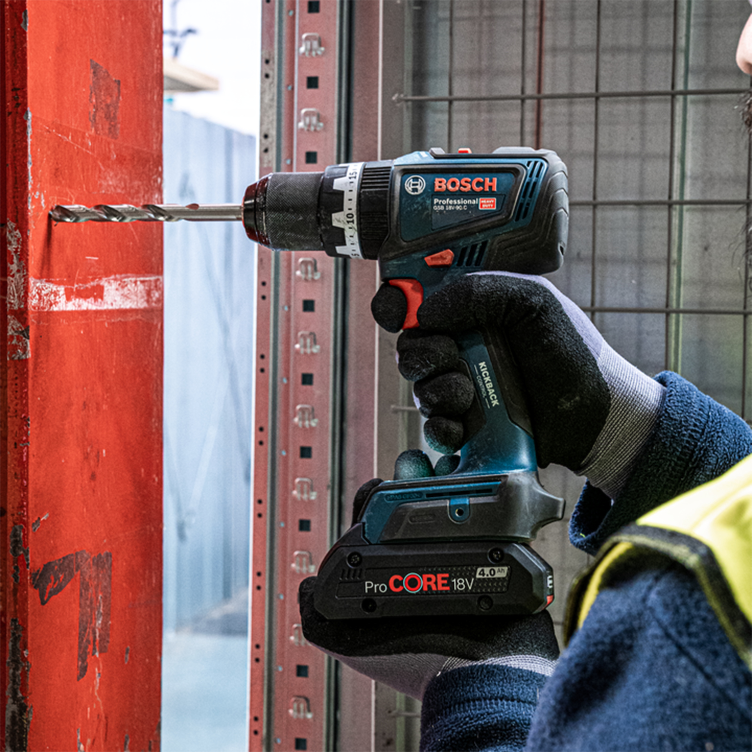 Taladro percutor atornillador Bosch GSB 18V-90 C 18V Brushless